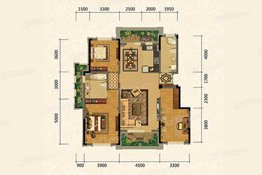 郡源九頌大院127㎡戶型圖 郡源九頌大院127㎡戶型圖