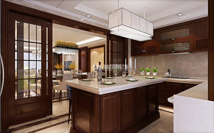 美式風(fēng)格開放式廚房設(shè)計(jì)裝修效果圖 美式風(fēng)格開放式廚房設(shè)計(jì)裝修效果圖
