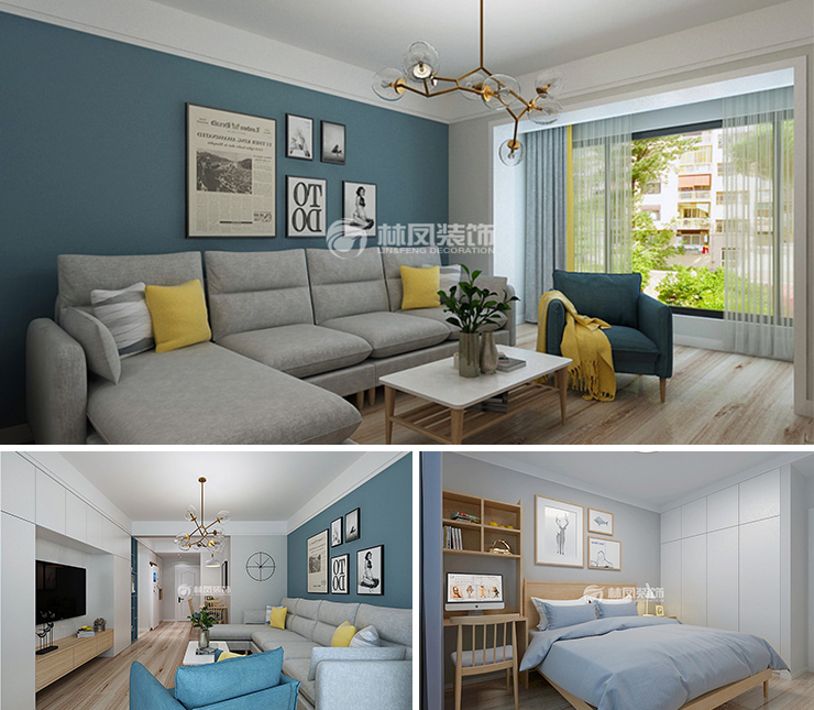 萬科翡翠臻園110平北歐風格裝修效果圖 萬科翡翠臻園110平北歐風格裝修效果圖