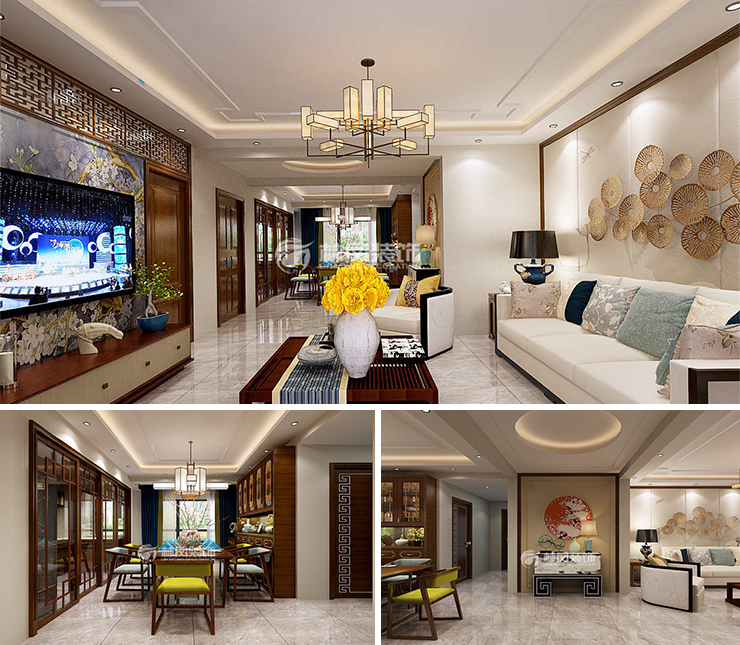保利云禧130平新中式風(fēng)格裝修效果圖 保利云禧130平新中式風(fēng)格裝修效果圖