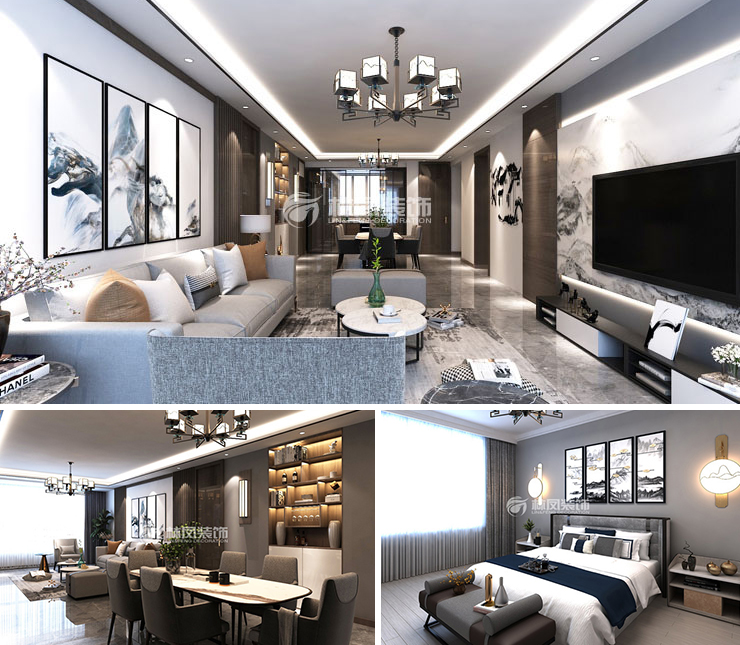 保利云禧135平新中式風(fēng)格裝修效果圖 保利云禧135平新中式風(fēng)格裝修效果圖