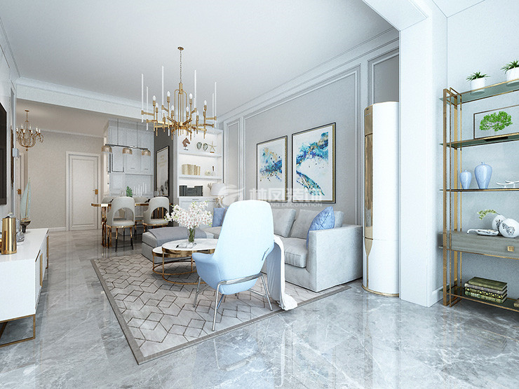 輕奢風格陽臺擴如客廳后裝修效果圖 輕奢風格陽臺擴如客廳后裝修效果圖