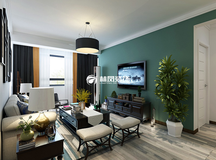 美式風(fēng)格深色電視背景墻設(shè)計(jì)裝修效果圖 美式風(fēng)格深色電視背景墻設(shè)計(jì)裝修效果圖